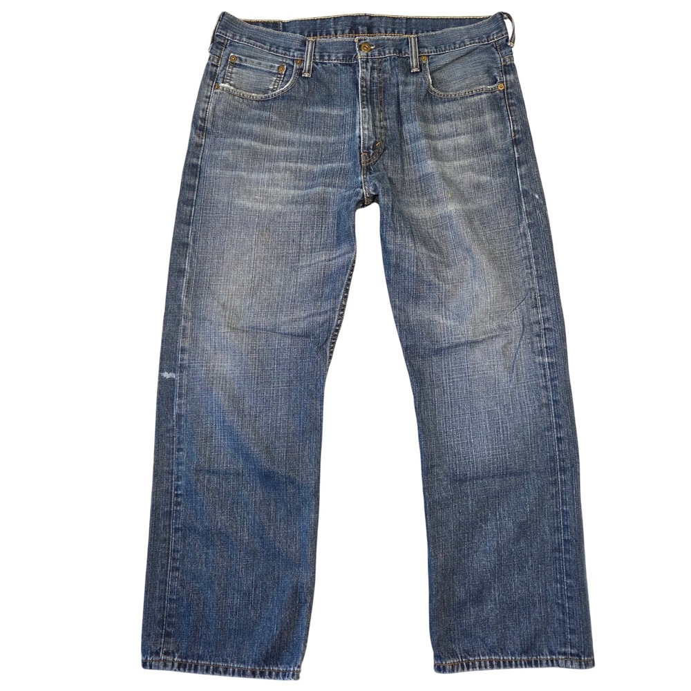 Levis 569 Jeans Mens 36x30 Denim Jeans Distressed Relaxed‎ Fit Y2k Punk Everyday